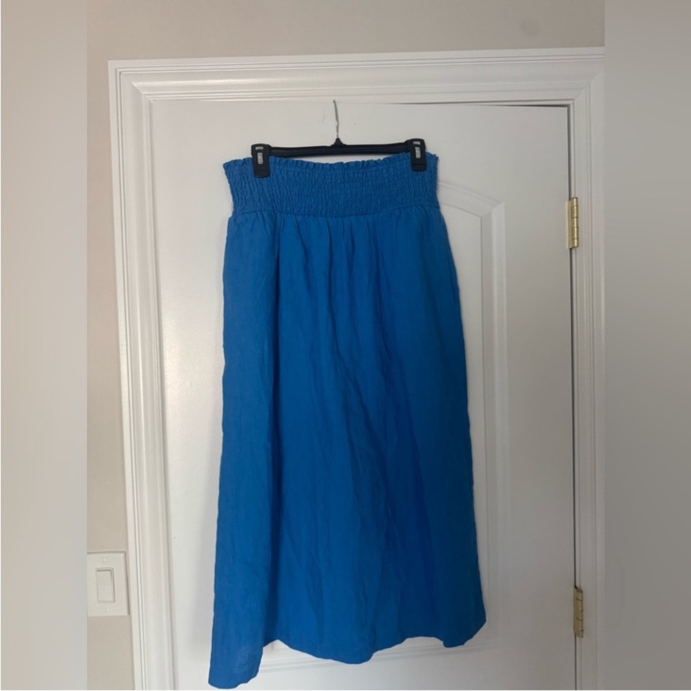 NWOT Rachel Zoe Women’s Bright Blue Smocked Midi Skirt L